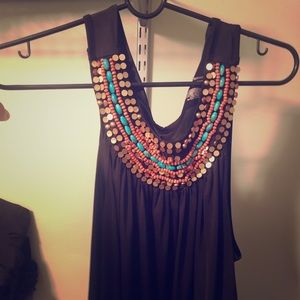 Beaded sleeveless top Lane Bryant
